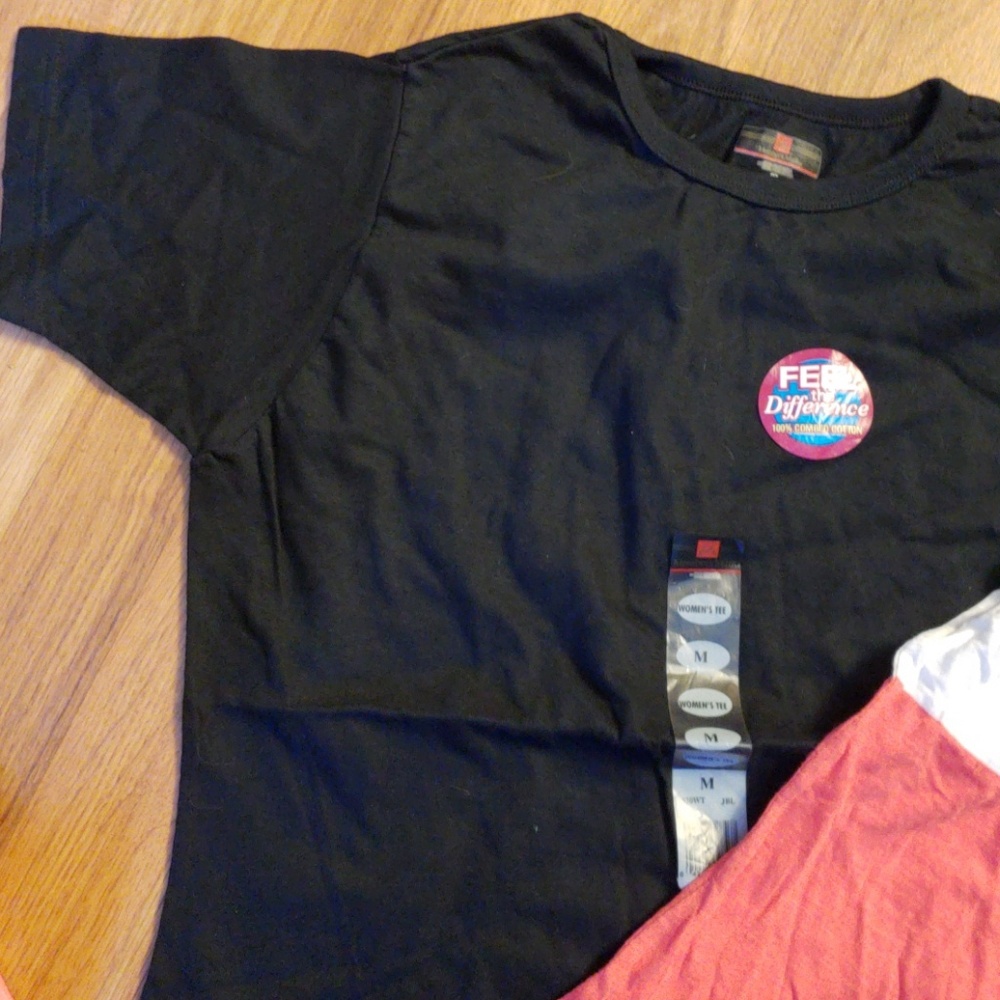 black tee t-shirt top